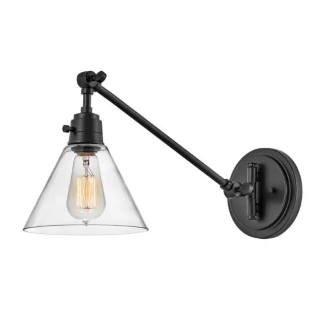 Hinkley ARTI 3690BK-CL Single Light Sconce